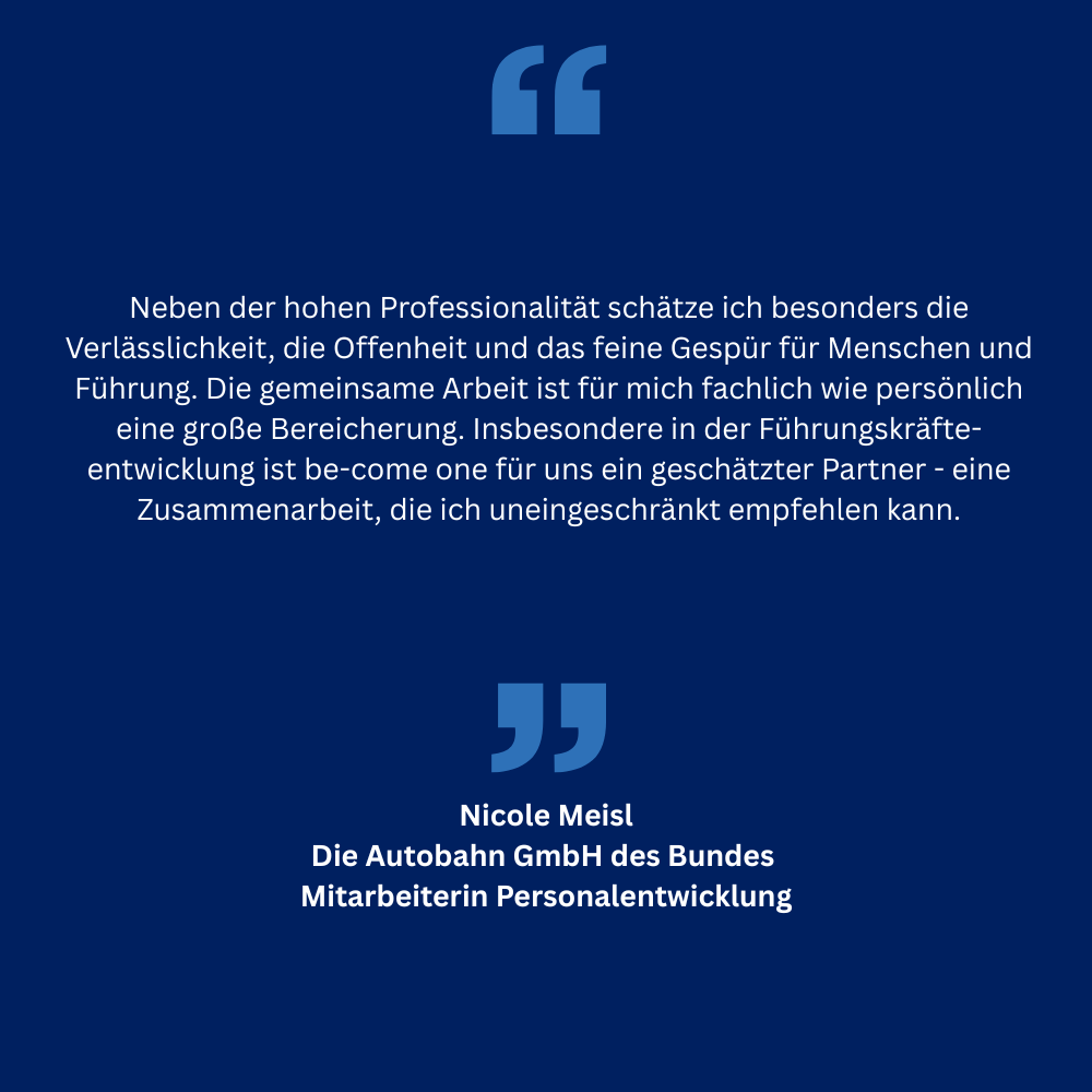 Zitat Referenz Nicole Meisl Die Autobahn GmbH des Bundes Mitarbeiterin Personalentwicklung